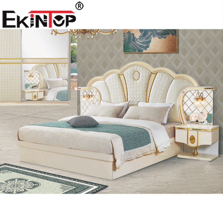 Ekintop Новый дизайн Горячая продажа французская кровать деревянная двуспальная кровать дизайн с коробкой