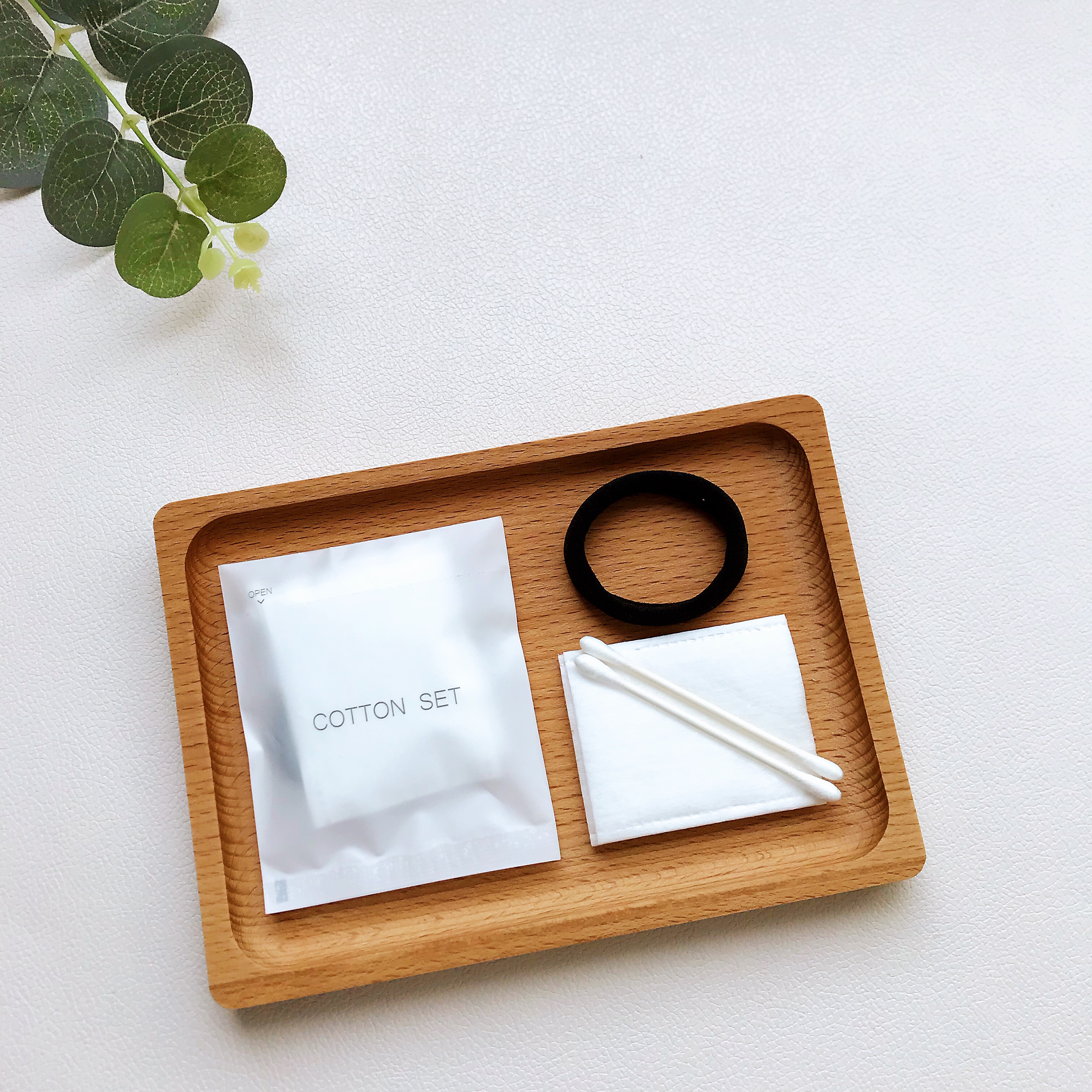 Оптовая продажа логотип хлопок Отель vanity kit, хлопок таблетки, цвет кольцо