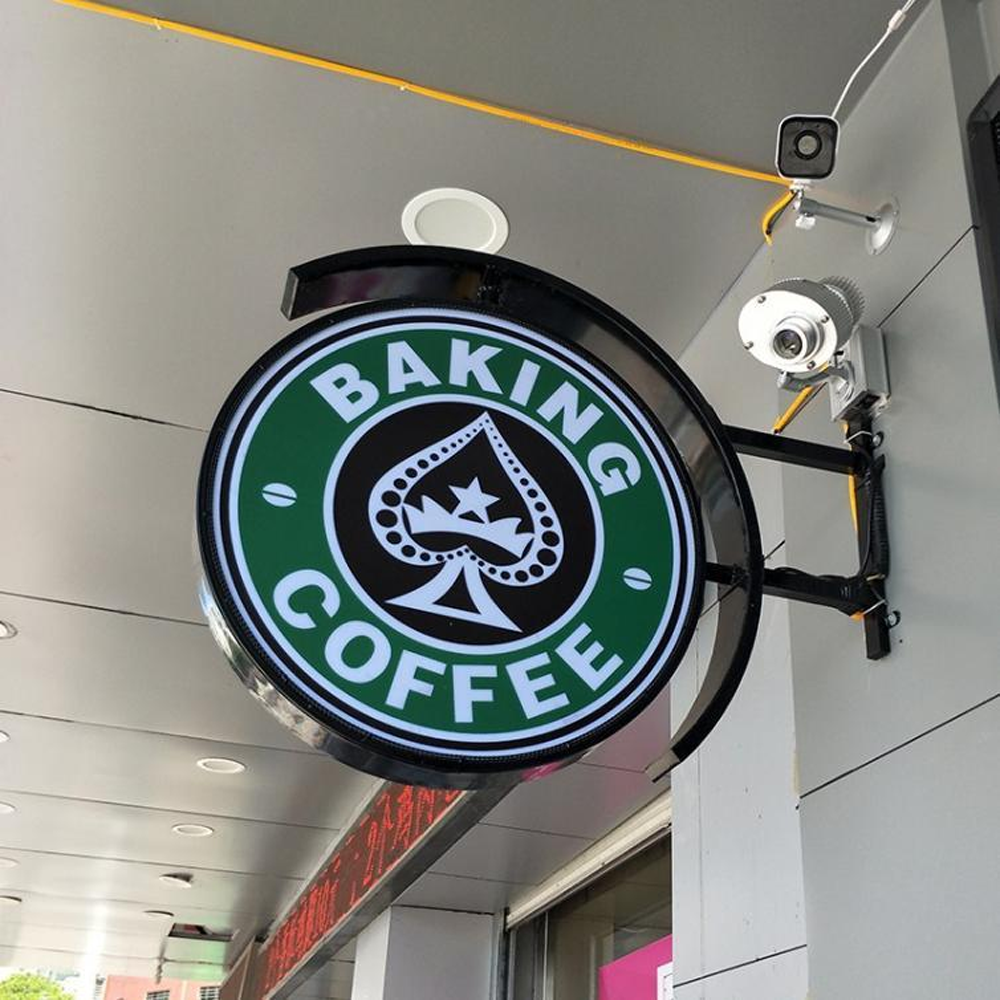 Advertising Round Light Box Signage Outdoor Business Shop Logo Sign lights Advertising Light Boxes Led