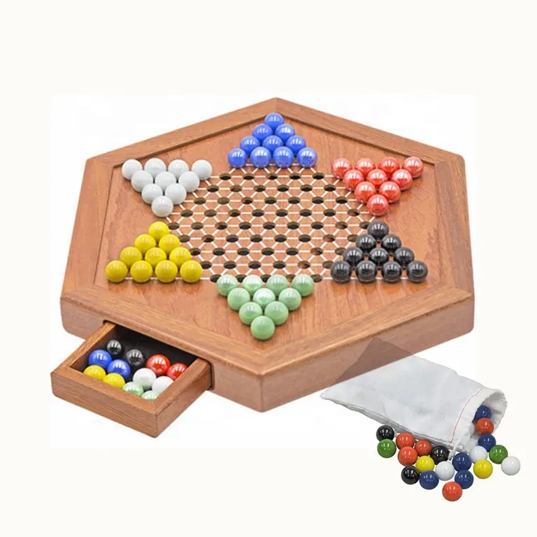 Hot sale 10 each of 6 colors 60PCS 14mm or 16mm Glass Marbles for Chinese Checkers for Chinese Checkers