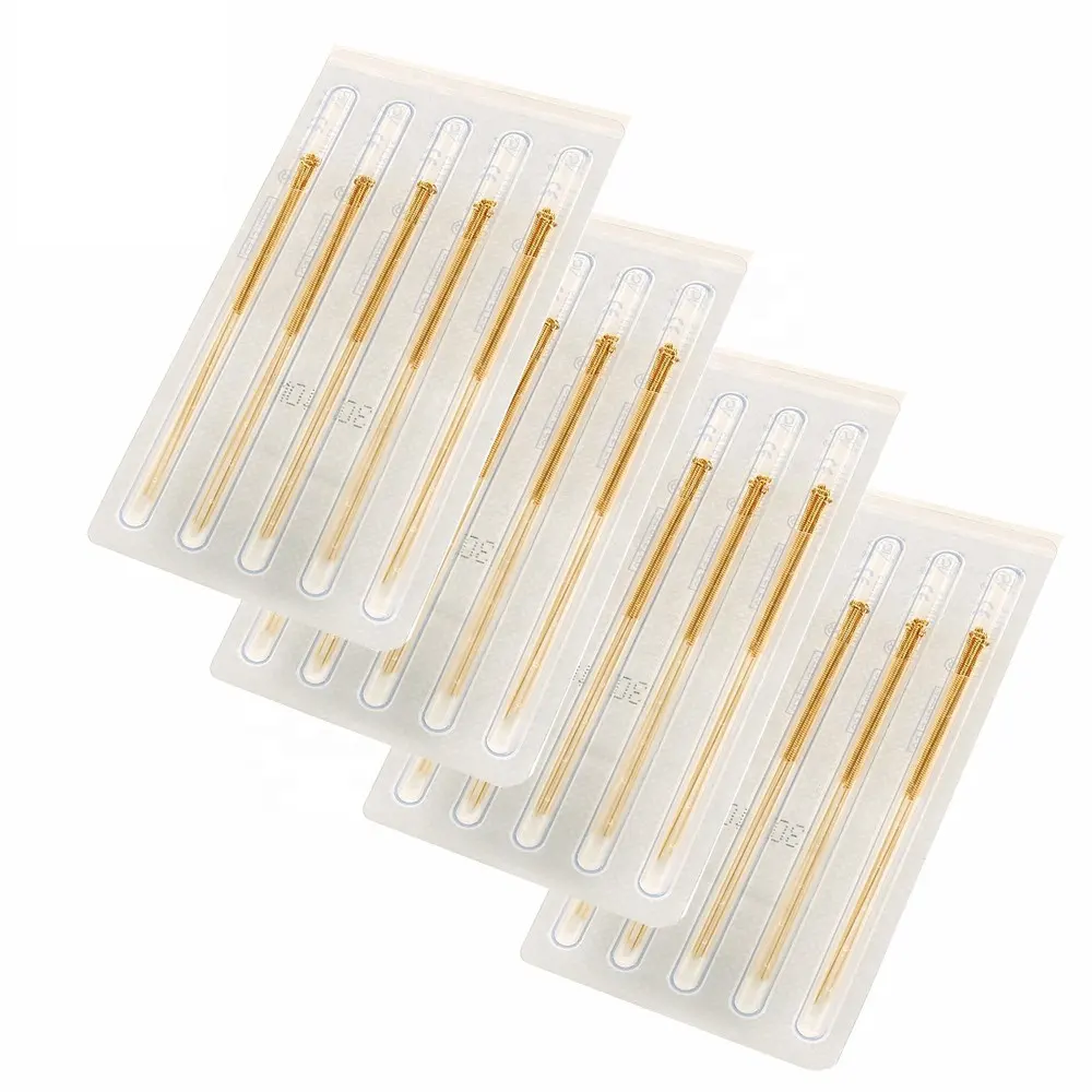 FarmaSino Chinese Therapy Disposable Sterile Press Acupuncture Needles with Guide Tubes