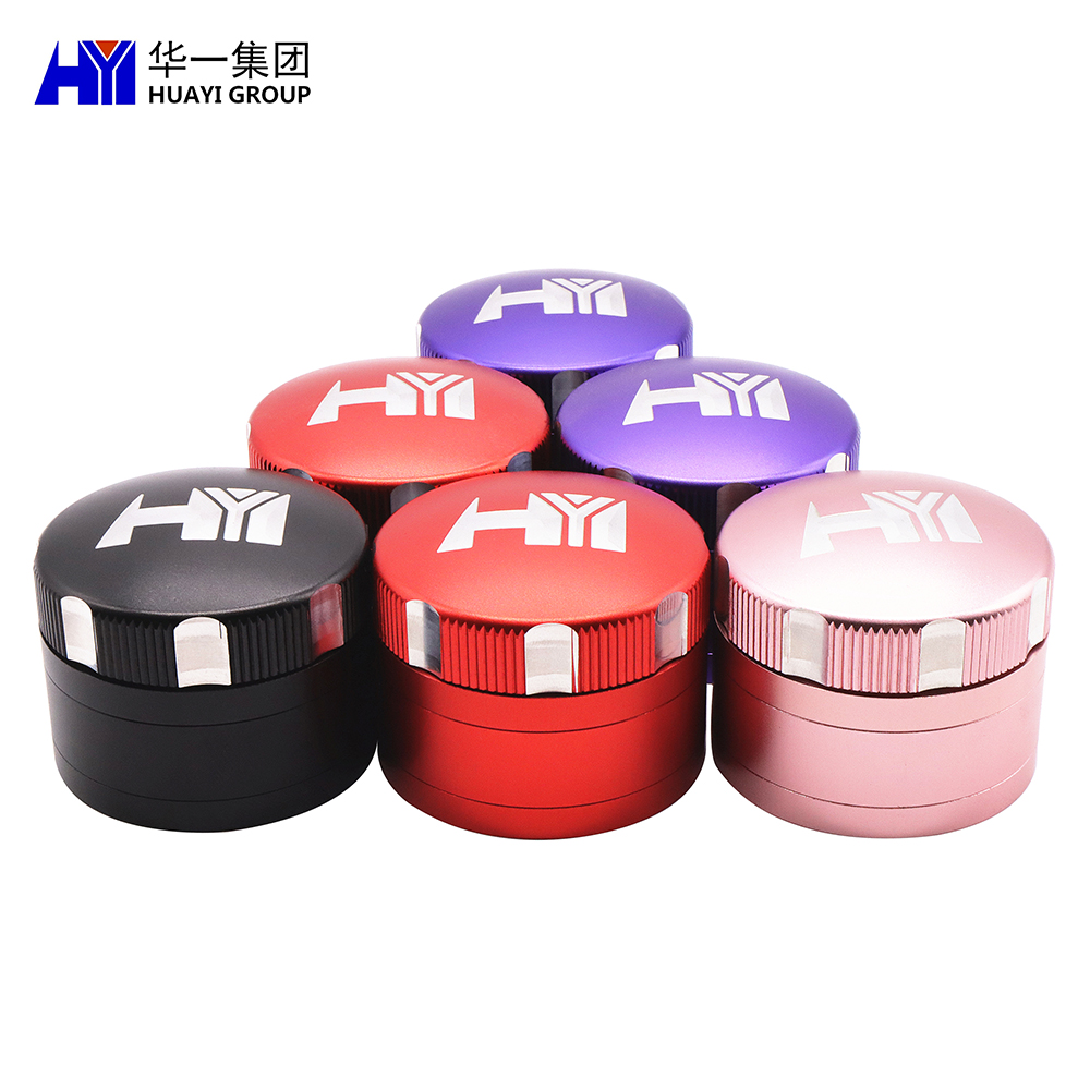 Pink color rose gold girl love 4levels Aluminium herb grinder weed tobacco smoke portable for hookah shisha glass water pipe