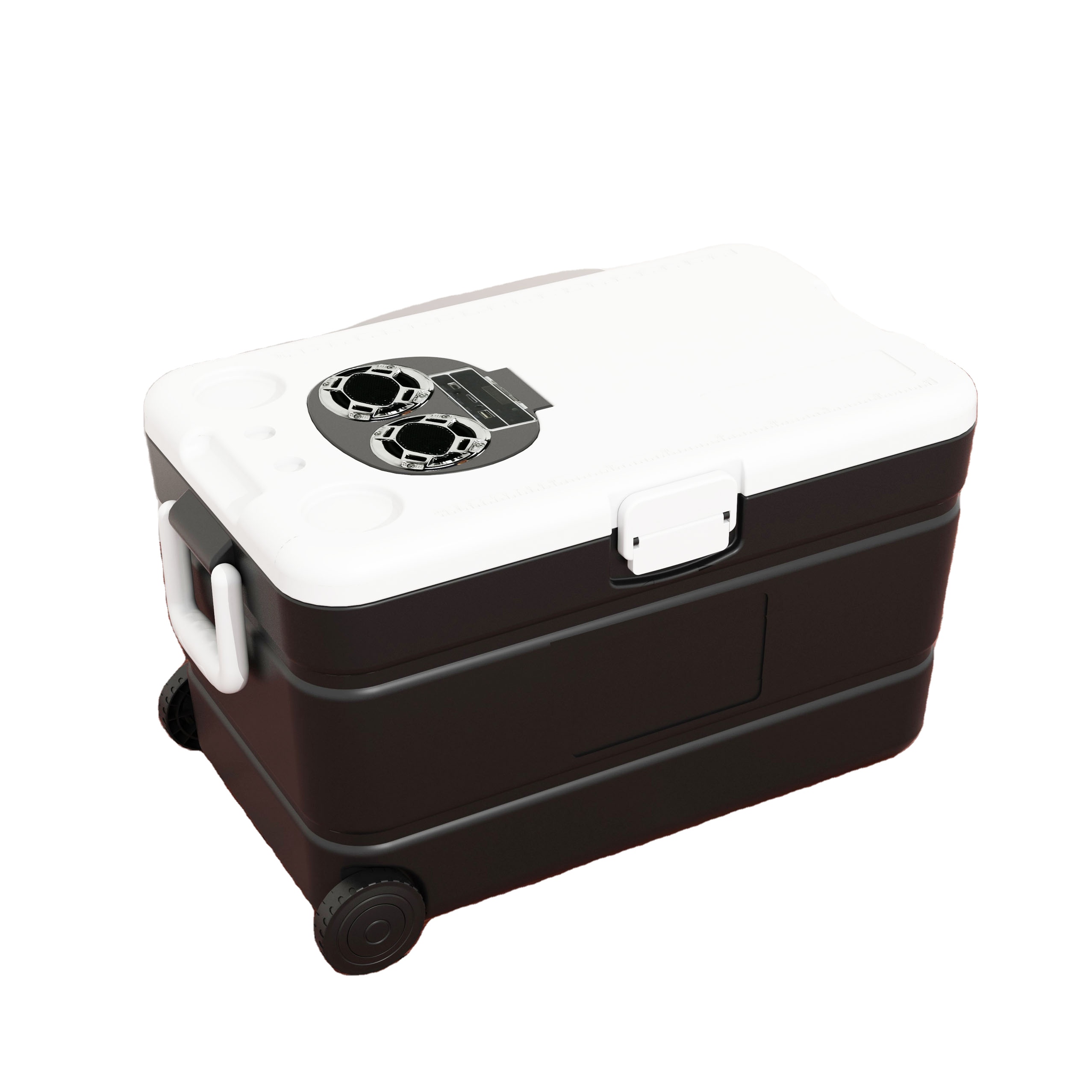 Rotomolding marine portable fishing box with wireless speaker