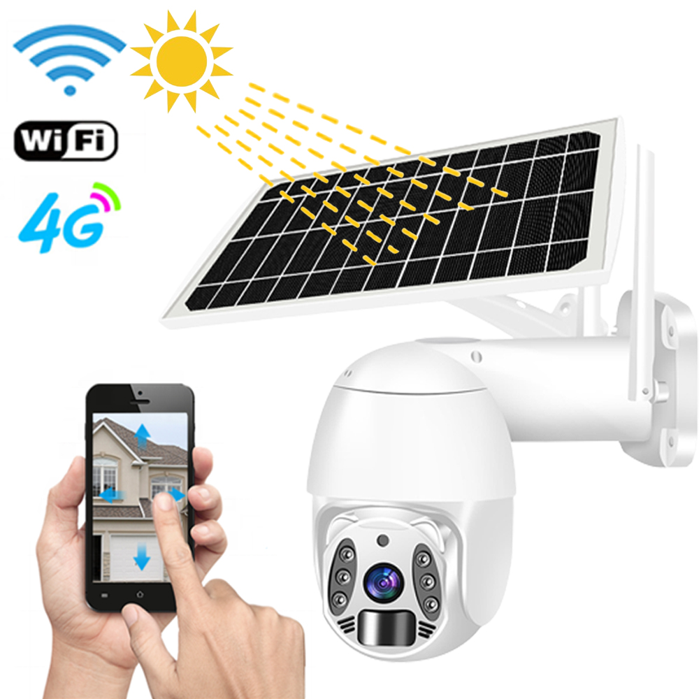 Камера видеонаблюдения на солнечной батарее, 4g, Wi-Fi, с Sim-картой