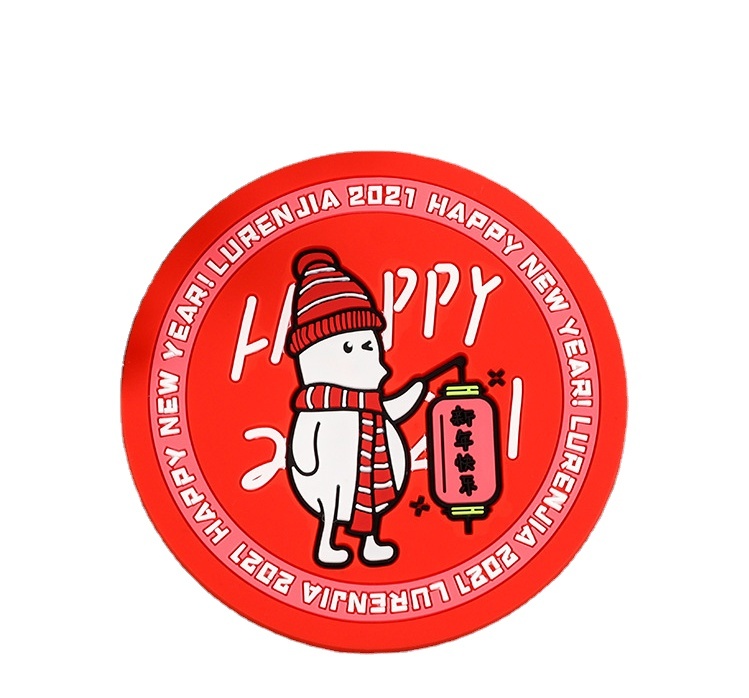 2023 rubber cartoon coaster Kitchen Casserole Insulated Household multifunctional thickened rubber coaster