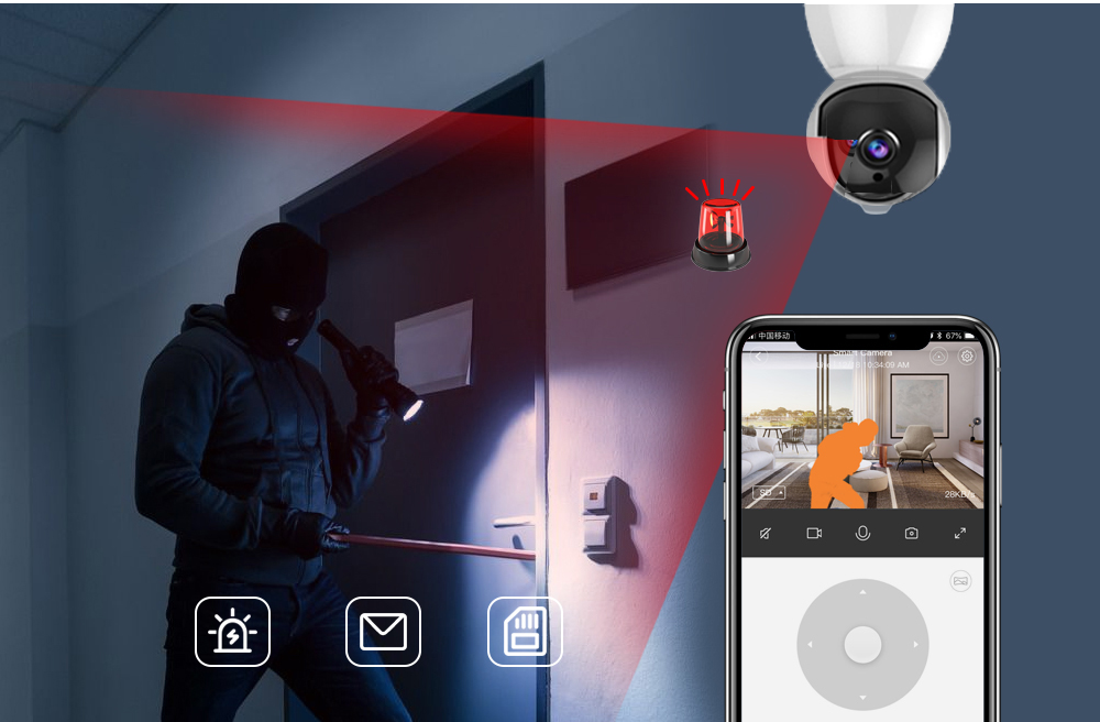 HD IP-камера 1080P 3X зум Беспроводная сетевая защита для дома надежная IP-камера видеонаблюдения Wi-Fi ip-камера