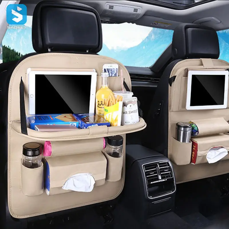 hot selling products multifunctional car back seat organizer with tray