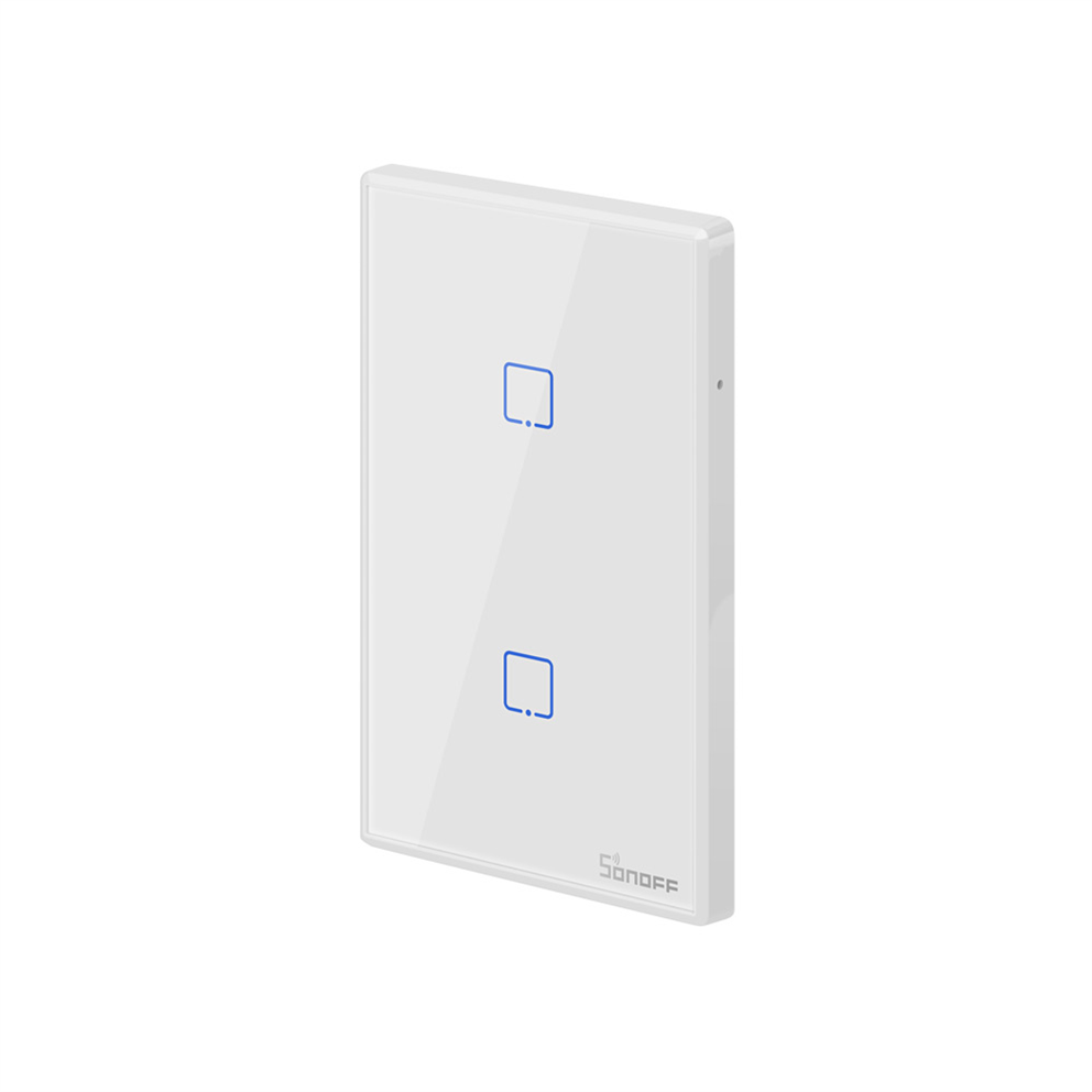 Оригинальный Sonoff T2 стандарт сша 1/2/3 комплект сенсорный настенный wi-fi переключатель для умного дома с радиочастотной функцией дистанционного управления из закаленного стекла