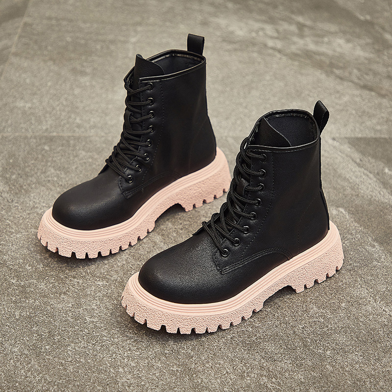 Candy color Martin boots female British style spring and autumn single boots 2021 new thick-soled short boots