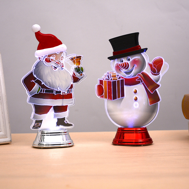 Custom Night Light Acrylic Chritmas ornament LED Christmas Decoration Light For Party Home Decoration