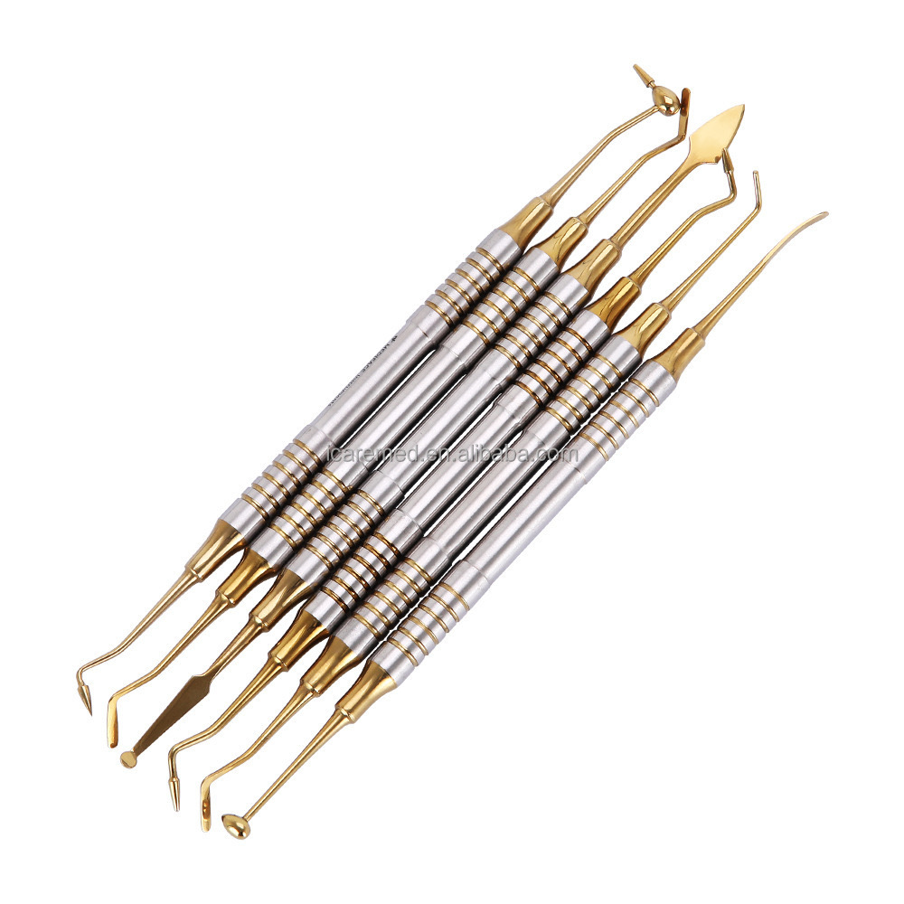 Professional Hot sale Teeth care oral cleaning light weight 6pcs dental composite filling Instruments