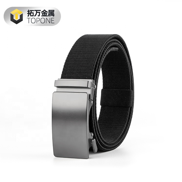 Mens Tactical Webbing Belt Military Riggers Nylon Elastic Stretch Belt with Metal Buckle