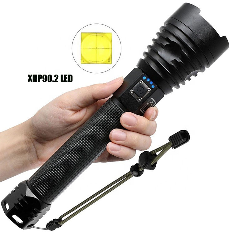 Мощные фонарики для чрезвычайных ситуаций в сельском хозяйстве XHP90.2 XHP90, масштабируемые водонепроницаемые ручные перезаряжаемые светодиодные фонарики