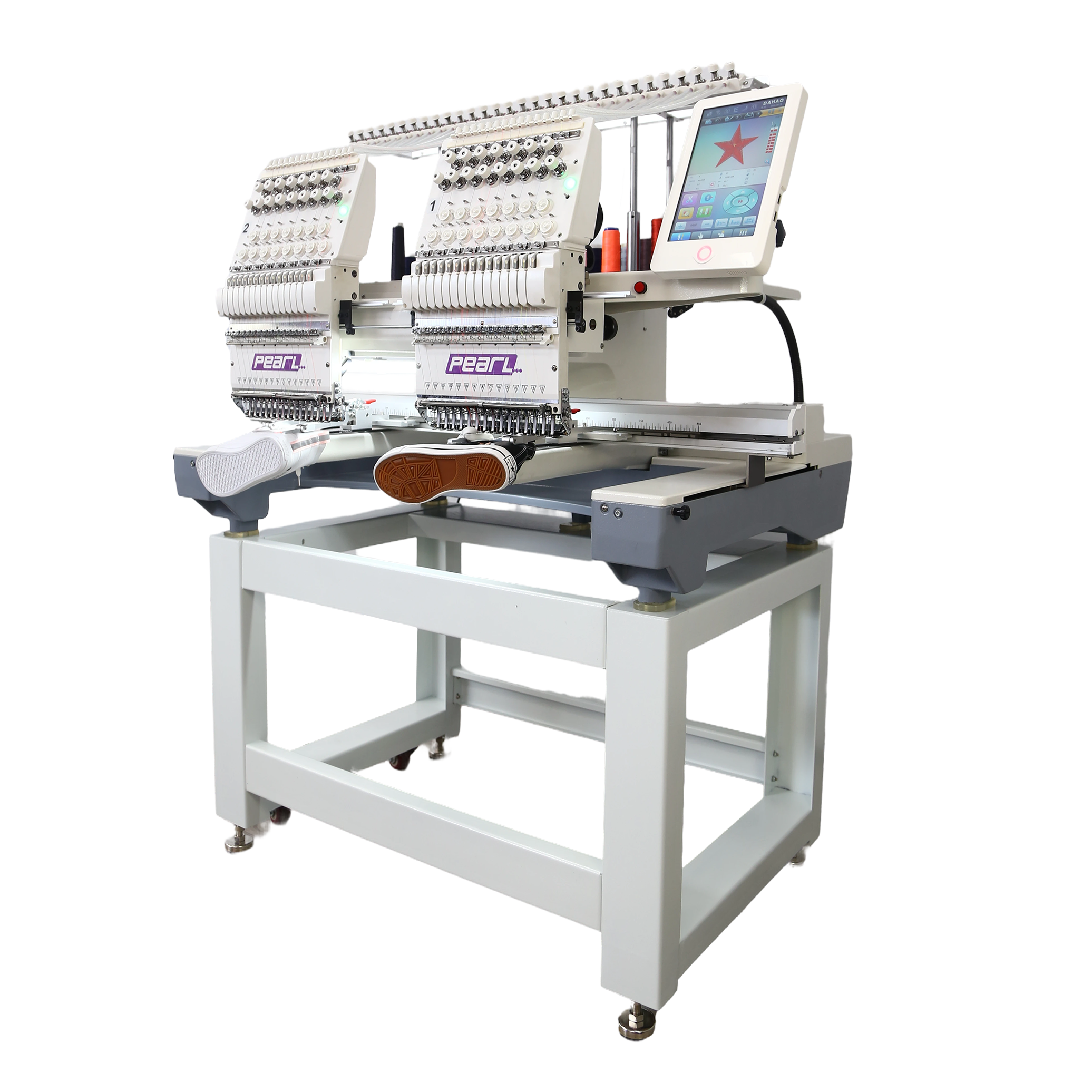 Two Heads Embroidery Machine Hat T-shirt Shoes Embroidery Machine Computer Flat Embroidery Machine
