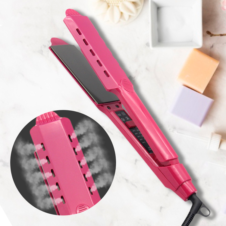Barber salon machine fast ceramic heating up 450F custom hair flatiron wholesale
