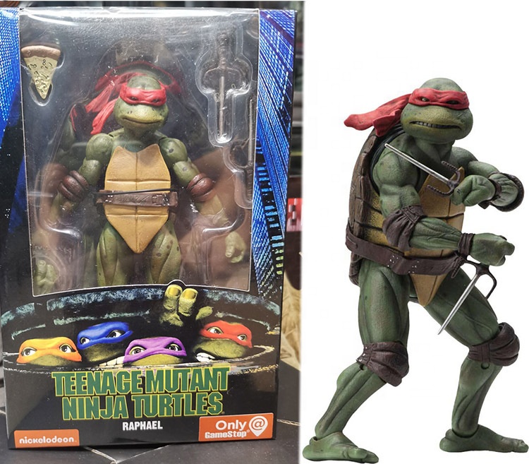 7 inch Teenage Ninja Turtles 1990 Movie Limited Edition 18cm Pvc Action Figures with color box Retail packaging
