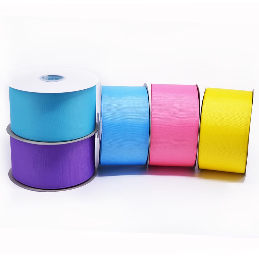 green color 3 inch 75 mm solid grosgrain ribbon