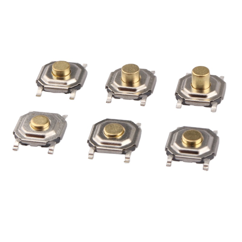 Тактовый переключатель 4PIN Квадратные бусины 4*4*1,5/1,6/1,7/1,8/2/2.3/2.5/3/3.5 мм водонепроницаемый Медная головка монтажная плата маленький микро переключатель