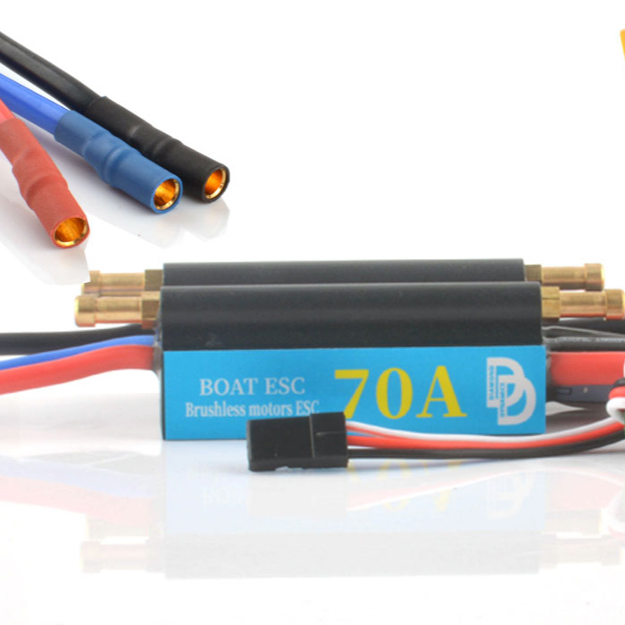 DD 70A Waterproof Brushless ESC Electronic Speed Controller with XT60 and 3.5mm Banana Head Connector for Model Ship RC Boat