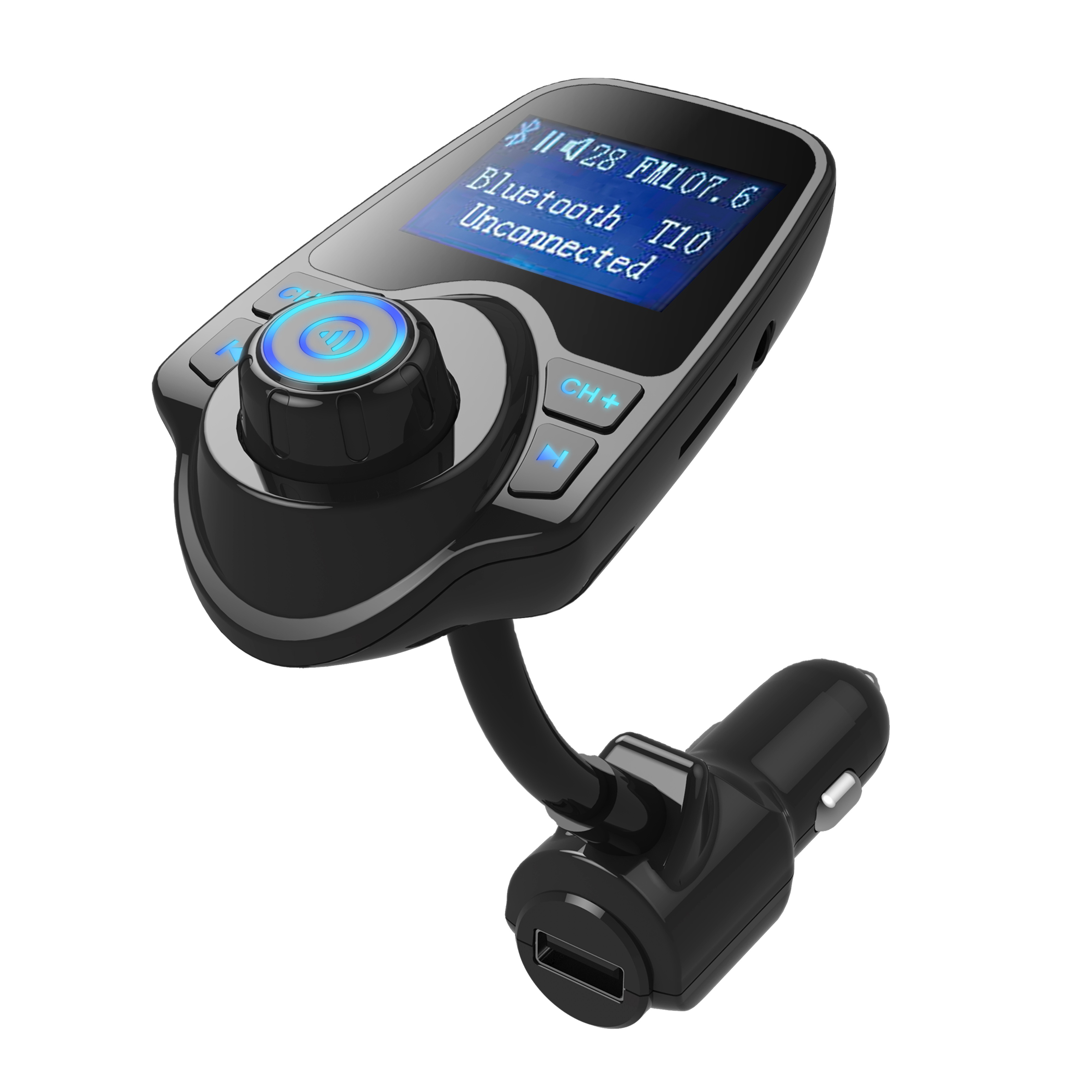 2021 BT 5.0 Car Kit FM Transmitter Hands free MP3 Player with Dual USB Car Charger Fast Charger