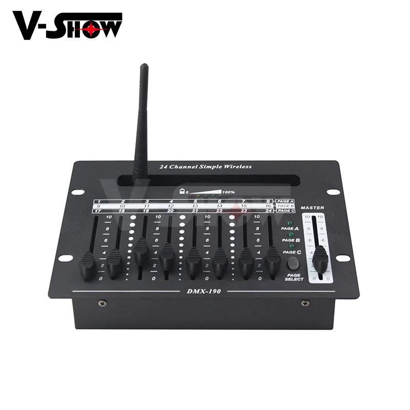 shipping from Euro 24 channel Battery wireless dmx simple controller for Dmx Light Console Dimmer Controller