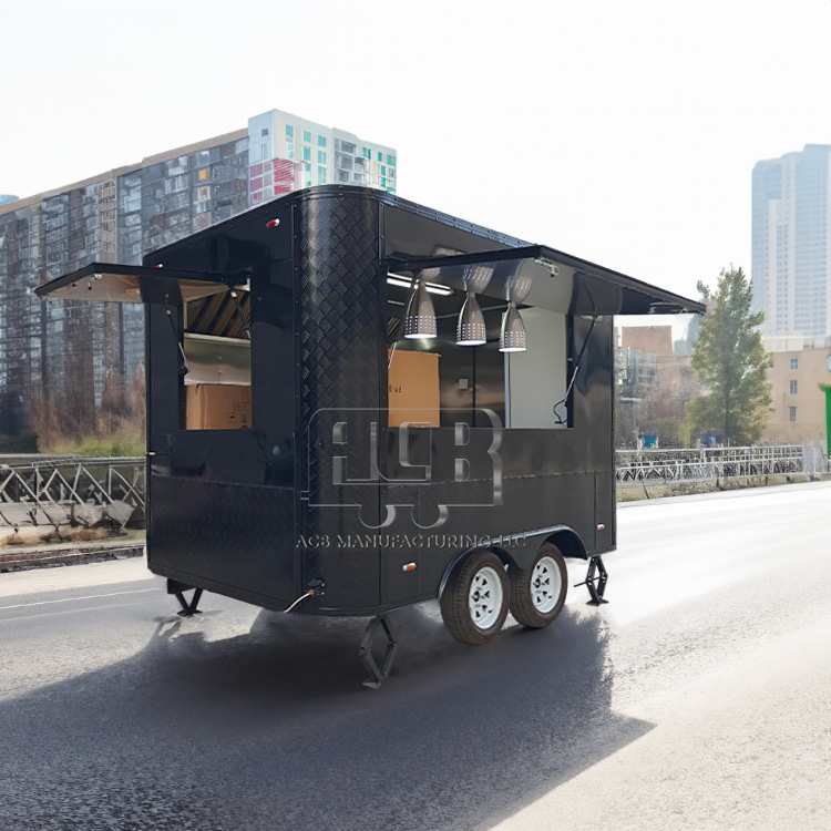 10FT Lemonade Street Pizza Mobile Food Kiosk Catering Trailer Coffee Hot Dog Ice Cream Cart Food Truck With Full Kitchen