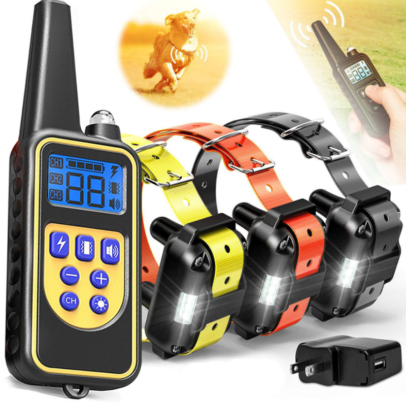 Best Selling Waterproof Rechargeable Dog Shock Collar Remote Dog Training Collar With 3 Training Modes