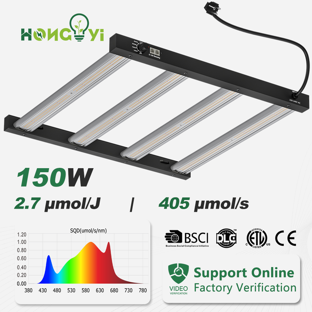 150W Full Spectrum LED Plant Grow Light Aluminum Phyto Lamp for Indoor Bloom Seedling Flower Vegetable & Succulent Grow
