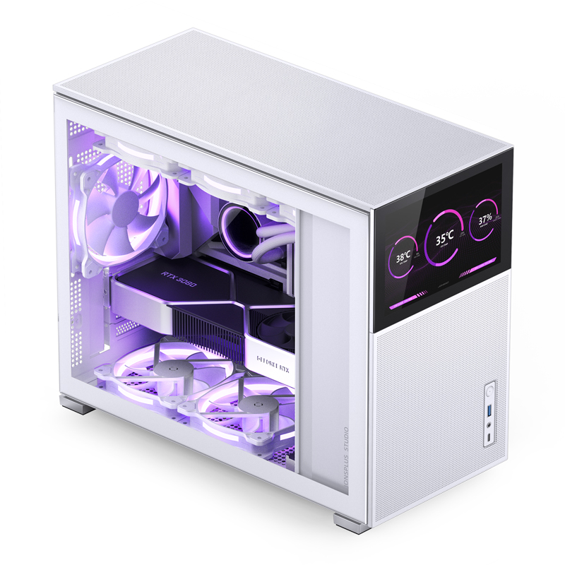 Корпус JONSBO Pinecone D31 с разрешением MATX ITX 1280x800, Sub-экран видеоигр с поддержкой ATX Power 360, холодный выхлоп шасси