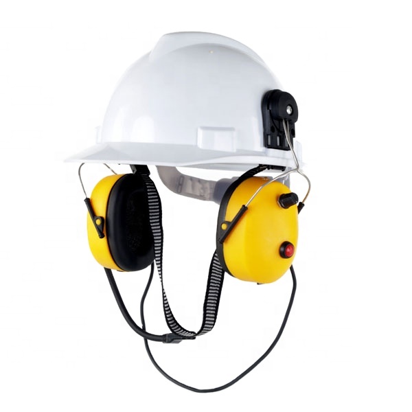 Hard Hat Earmuff /Noise canceling Headset Headphone with PTT could add Blue tooth for phone and mustic