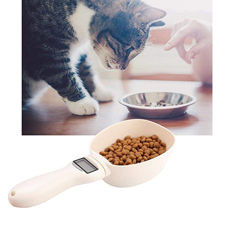 super design 800g scoop electronic digital weighing cup feed animal pet food scale measuring spoon for dogs cat