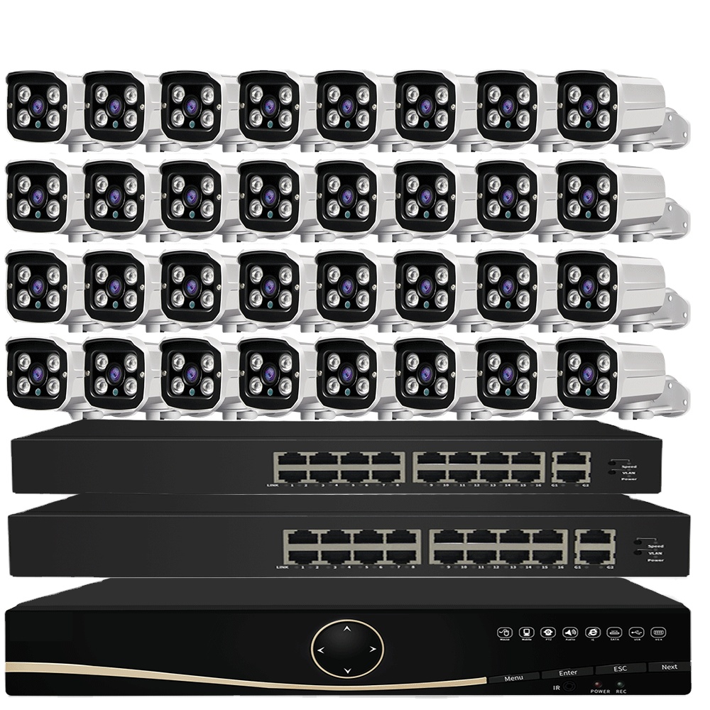 Комплект наружной камеры видеонаблюдения NVR, 32 канала, 2 МП, 1080P, poe ip-камера, фирменная инфракрасная Водонепроницаемая камера hd, комплект видеорегистратора