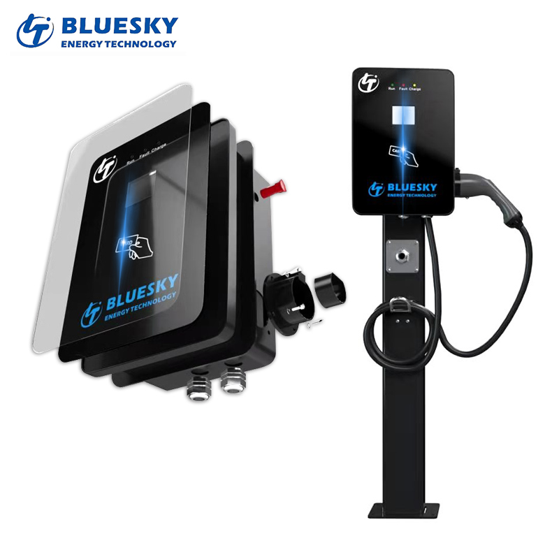 22 кВт AC EV зарядное устройство с типом 2 GB/T 2,4 экран настенный ev зарядное устройство 32a evse