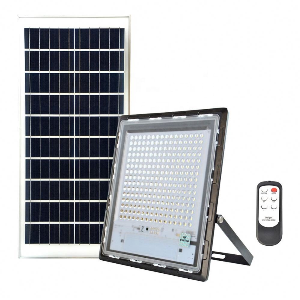 Reflector LED Solar Floodlight Remote Control 100W 200W 300W Industrial Outdoor Solar Flood Light