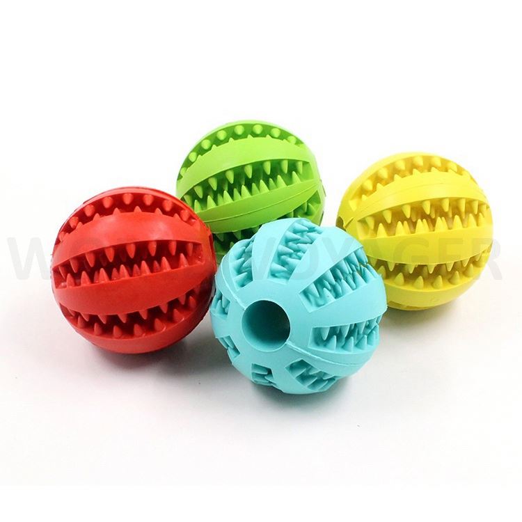 Funny Iq Game Dog Slow Feeder Chew Dispenser Pet Puzzle Interactive Food Rubber Treat Toy Ball For Dogs