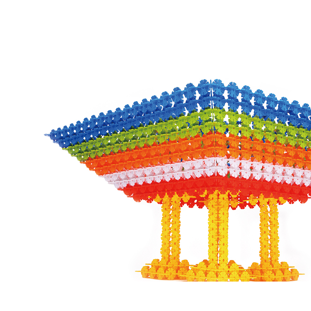 1100PCS Творческие дети снежные хлопья Конструкторы Набор Блокировка Пластик диск строительные игрушки развивающие строительство снежинки игрушки