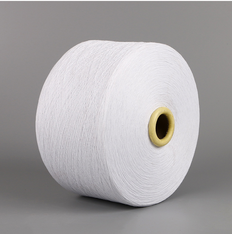 12s bleached white open end cotton recycled socks yarn