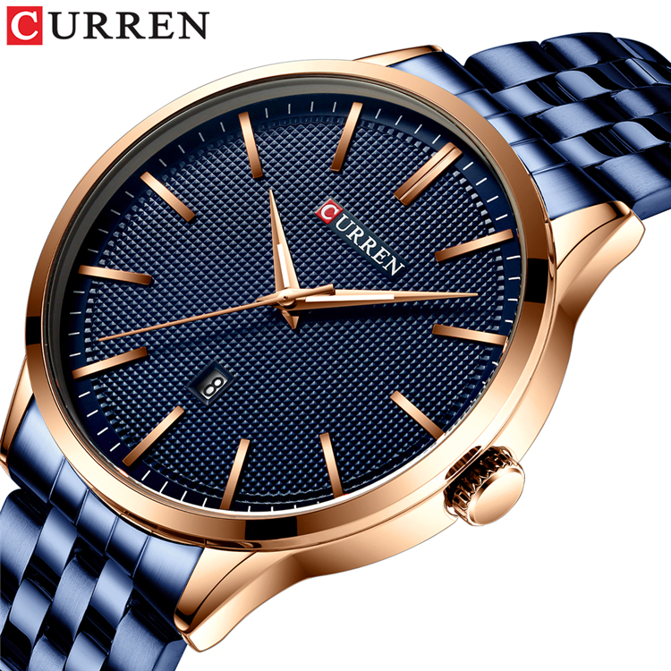 CURREN 8364, Брендовые мужские новые часы, модные деловые наручные часы с автоматической датой, часы из нержавеющей стали, мужские повседневные часы, Reloj 1 o