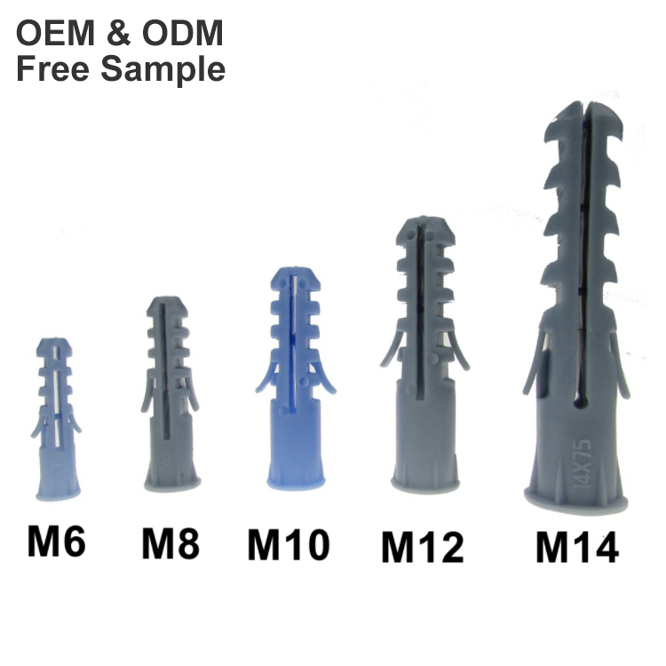 Oem M5 M6 M7 M8 гипсокартонная Расширительная Труба, нейлоновые Якорные винты для дверей
