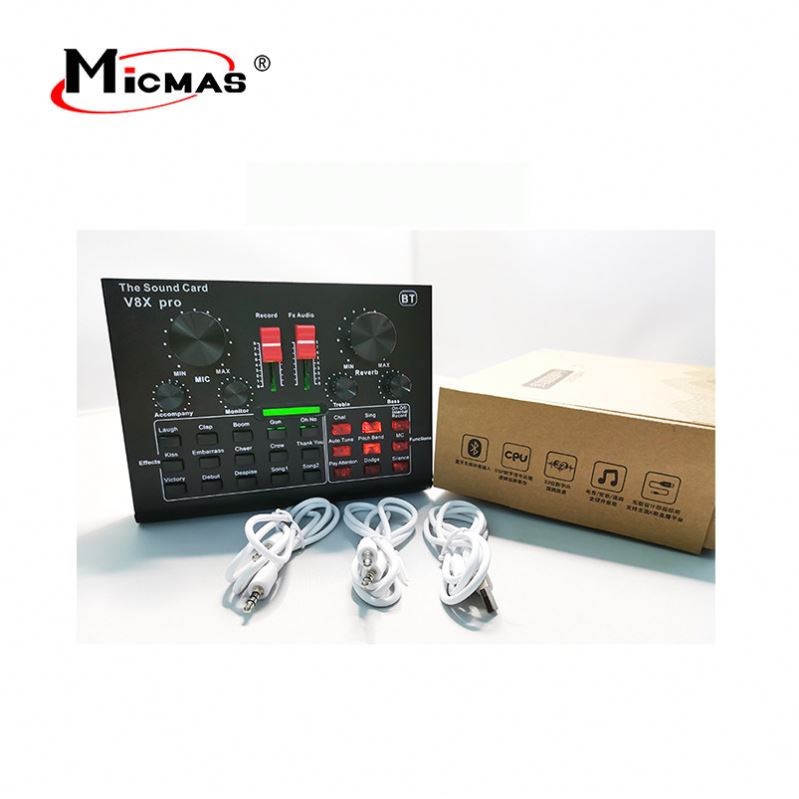 Внешняя звуковая карта Micmas для записи по низкой цене, оптовая продажа