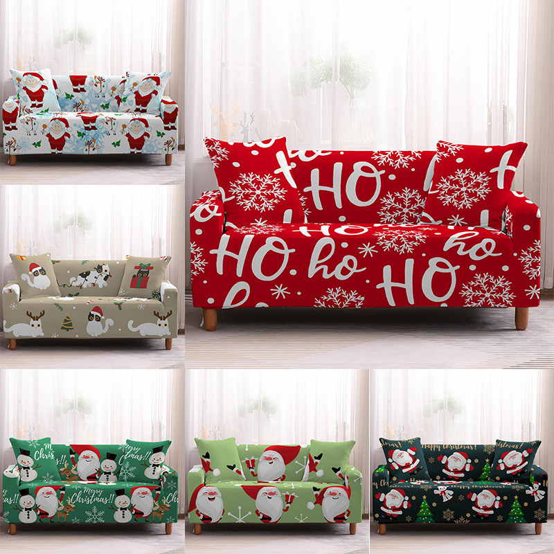 Christmas Cartoon 3d Digital Printing Sofacovers 3 Seater Elastic Strechy Sofa Protector Fabric Cover 5seaters Slipcover