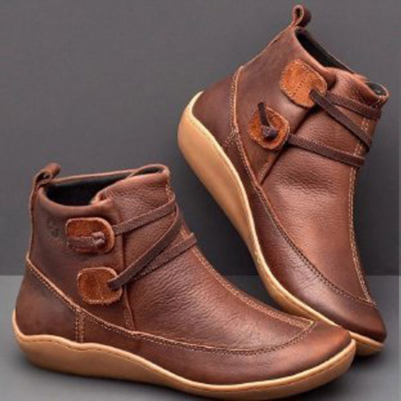 New trend casual shoes ladies fashion shoes plus size sports autumn spring boot women winter flat leather ankle boots 2021
