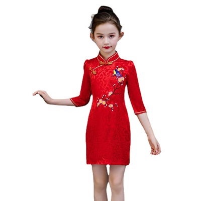 Qipao Traditional Clothing Costume Dress Qipao Girls Traditional Qipao Cheongsam Classical Old Fashion Chinese Women Ethnic OEM