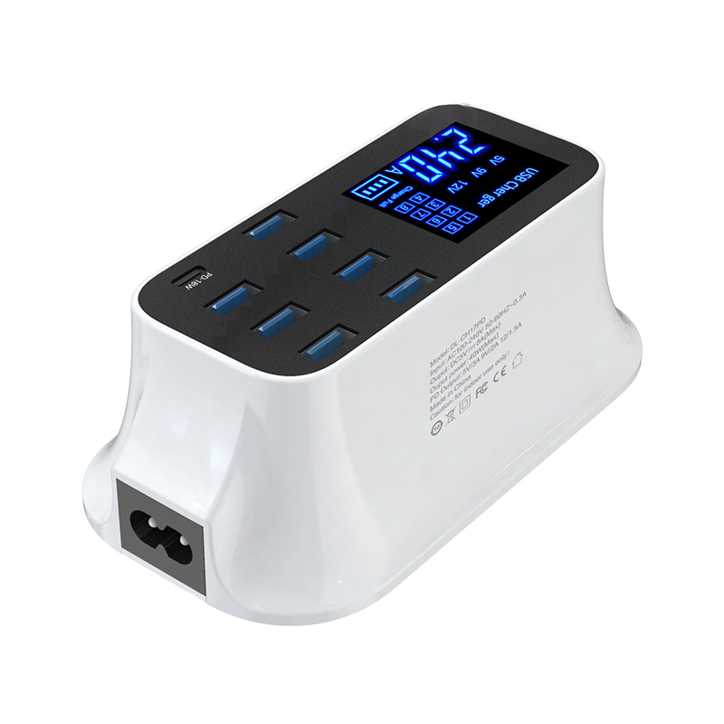 Дизайн дисплея Type-C 18W быстрое зарядное устройство PD Мульти USB зарядная док-станция настольная USB зарядное устройство