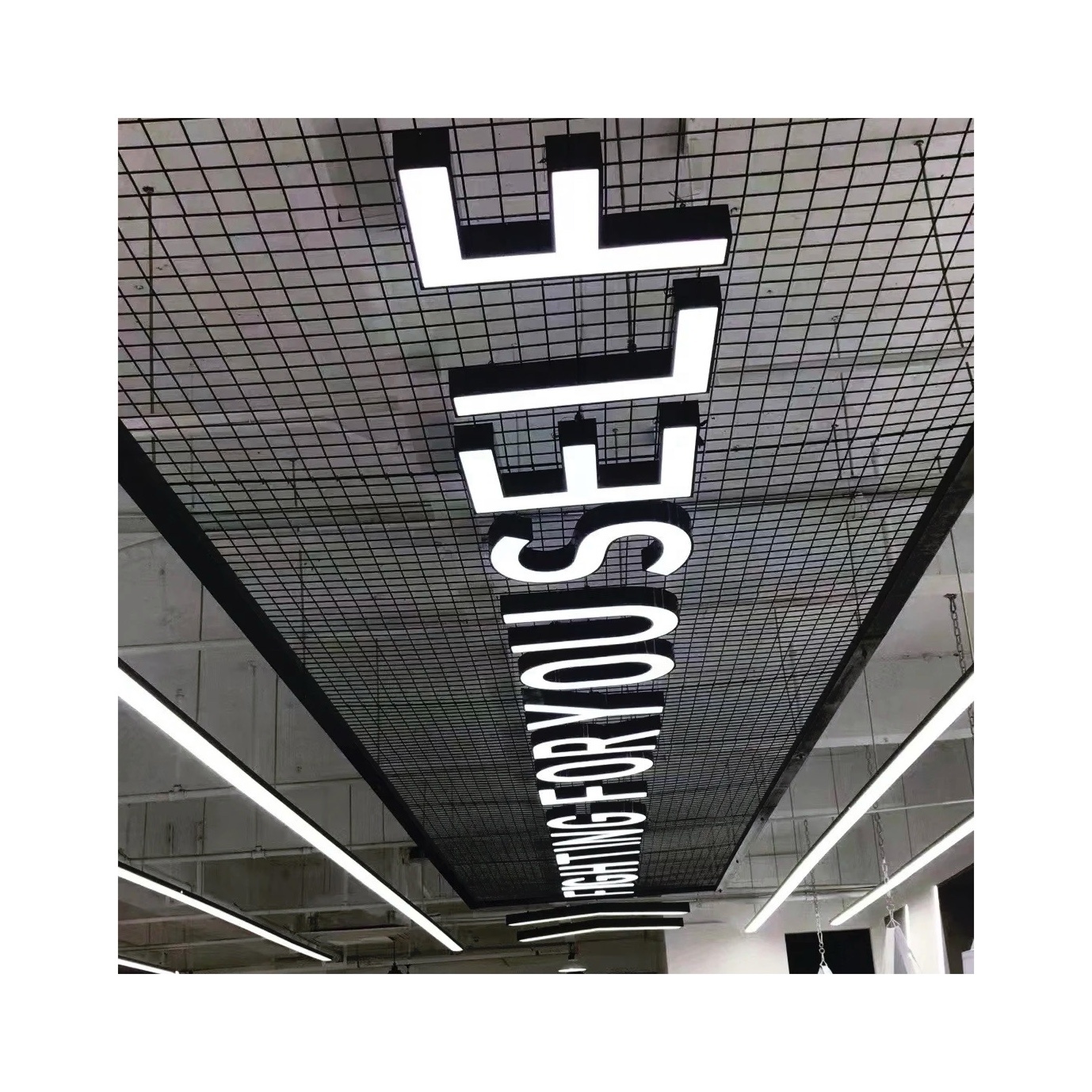 Front Lighting Display Advertising Shop Customized Metal LED Neon Lighting Letter Sign