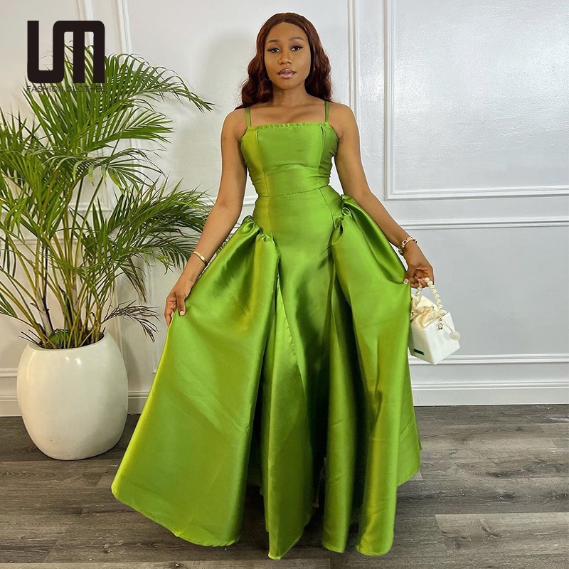 Liu Ming Valentines Day Gift 2024 Autumn Winter Fashion Women Solid Color Elegant Clothing Long A Line Maxi Dress