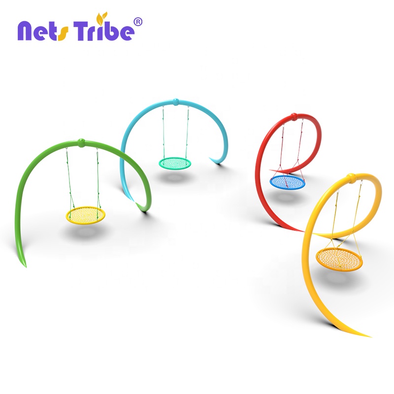 Kids swing set rope round chair hammock for outdoor playground and kindergarten furniture
