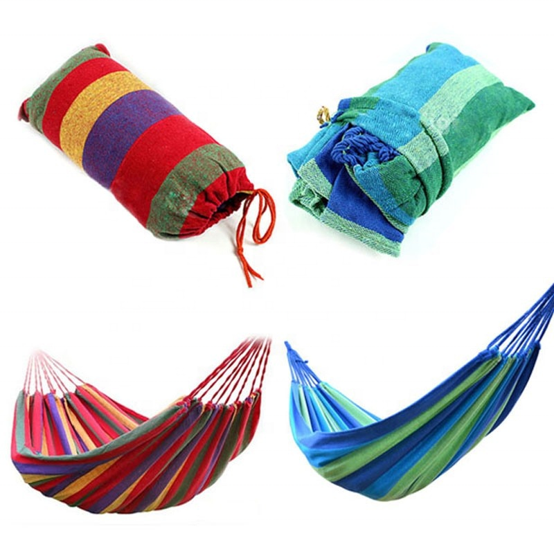 Dongguan Manufacturer Large Tree Hammock Low Moq Bed Outdoor Hiking Camping Folding Beach Canvas Hammock