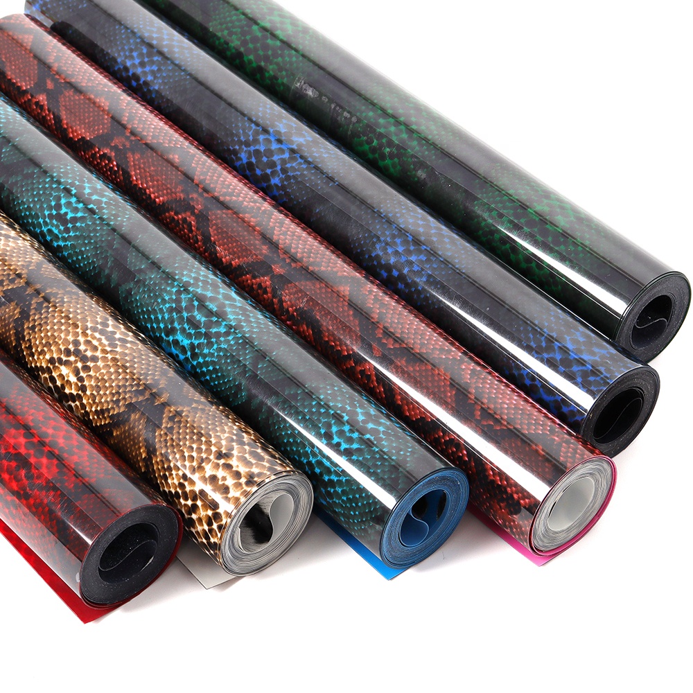 10inchx5Feet New Arrival Wholesale Shirts Clothing Snake Skin Pu Patterned Print Htv Vinyl Heat Transfer Vinyl Bundles