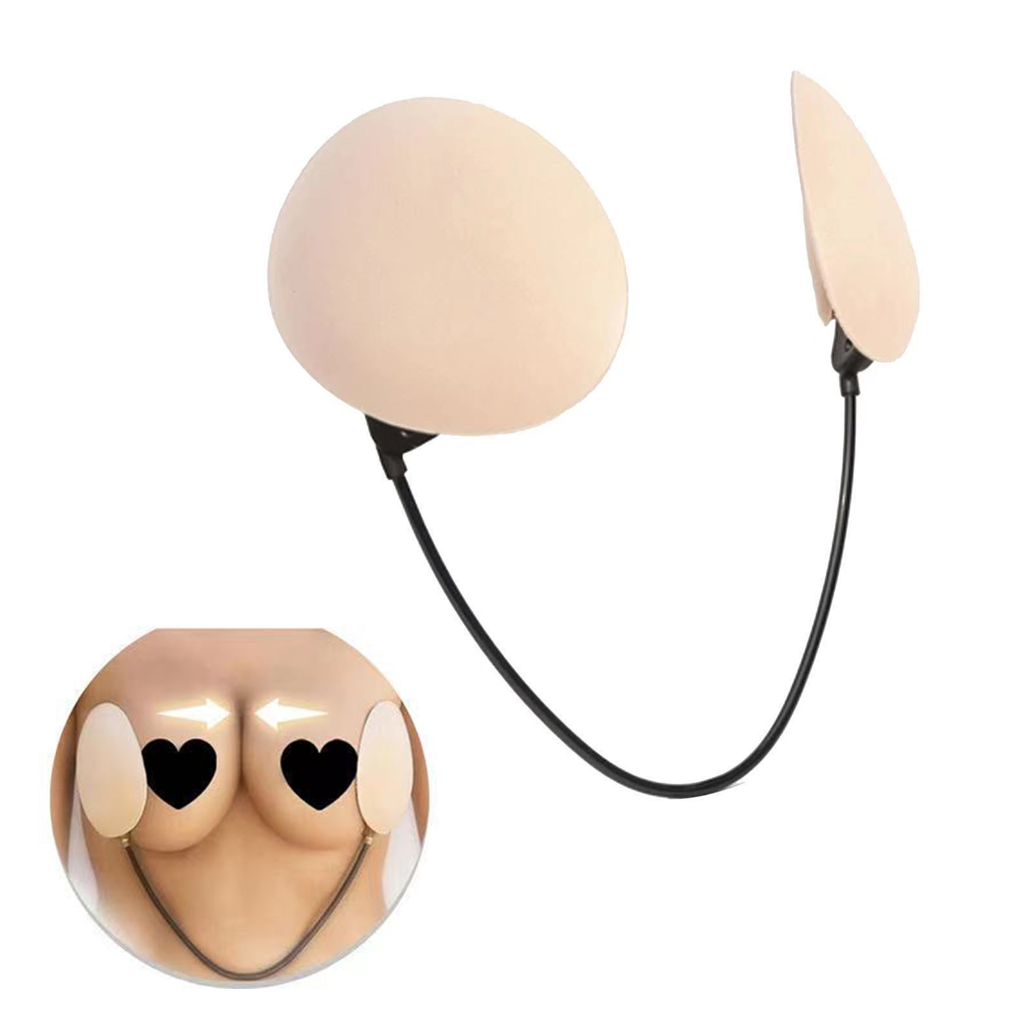 Frontless Bra Kit Push Up Backless Deep Plunge Strapless Silicone Patch for Woman